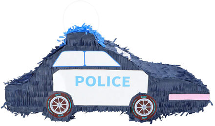 Boland Pinata Politiewagen - blauw - papier - 56 x 23 x 18 cm - feestartikelen verjaardag