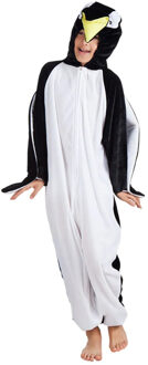 Boland Pinguin kostuum - onesie - zwart/wit - kinderen - carnaval 116