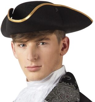Boland Piratenhoed zwart voor volwassenen - Verkleed hoeden - Volwassenen