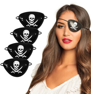 Boland Piratenooglapjes Schedel & zwaarden.