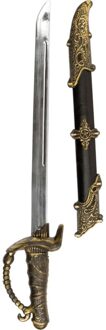 Boland Piratenzwaard Met Schede Goud/zwart 52 Cm