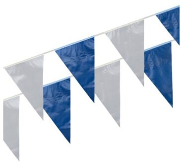 Boland Plastic vlaggetjes blauw en wit