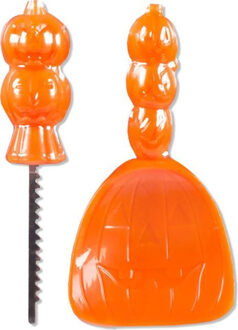 Boland Pompoen snijset - 2-delig - met sjablonen - Halloween - pompoenen uithollen Oranje