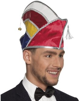 Boland Prins Carnaval muts - gekleurd - heren - polyester - hoed - verkleedmuts Multi