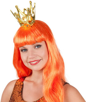 Boland Prinsessen kroontje - goud - kunststof - carnaval - verkleden