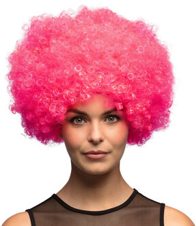 Boland Pruik Afro Roze Multikleur