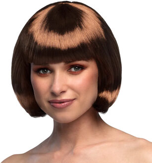 Boland pruik Cabaret dames bruin