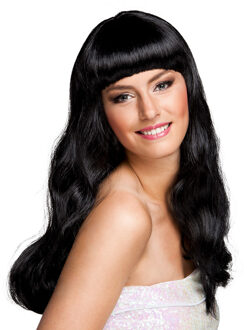 Boland pruik Chique dames zwart