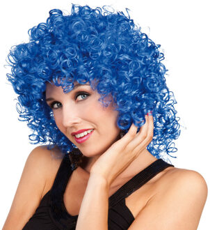 Boland pruik club blauw