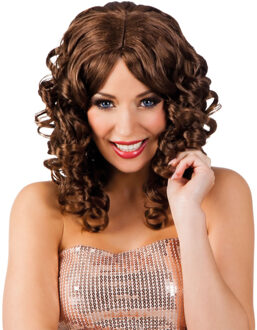 Boland Pruik Cocktail Dames Bruin