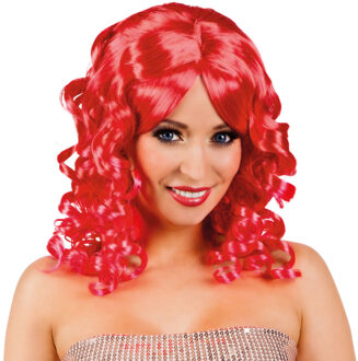 Boland pruik Cocktail dames rood