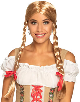 Boland pruik Heidi dames blond Geel