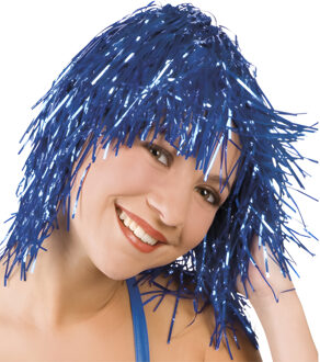 Boland Pruik Metallic Unisex Blauw