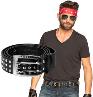 Boland Riem Met Studs 123 X 3,5 Cm Kunstleer Zwart