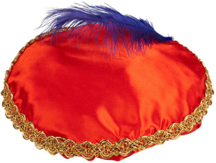 Boland Rode Pieten baret met veer