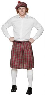 Boland Rode Schotse verkleed kilt voor heren - Carnavalsjurken Rood