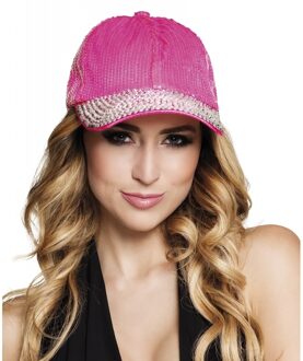 Boland Roze pet met strass-steentjes en pailletten