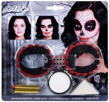 Boland Schmink/Make-up - Make-up Kit Day of the Dead - Halloween