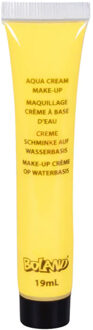 Boland Schmink/make-up tube - geel - 19 gram - waterbasis - carnaval/Halloween