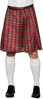 Boland Schotse rok - rood - kilt - heren - M/XL - schotland - carnaval - One size