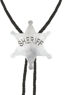 Boland Sheriff ketting - zilveren ster - verkleedaccessoires