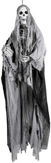 Boland Skelet Reaper - grijs - 180 cm - halloween/horror - hangdecoratie - skelet