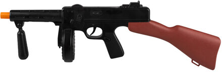 Boland Speelgoed machine geweer Tommy gun met geluid - 50 cm - Gangster verkleedkleding accessoires