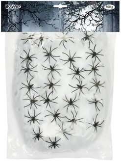 Boland Spinnenrag - 500 gram - uitrekbare watten - spinnenweb - halloween thema Wit