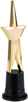 Boland Star award prijs - gouden ster - 22 cm - kunststof - prijzen - feestartikelen Goudkleurig