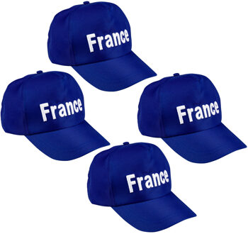 Boland Supporter pet Frankrijk - 4x - blauw - volwassenen - France - landen thema