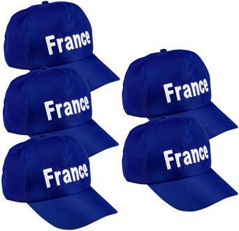 Boland Supporter pet Frankrijk - 5x - blauw - volwassenen - France - landen thema