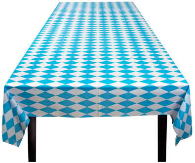 Boland tafelkleed Oktoberfest 130 x 180 cm blauw/wit