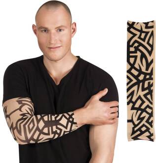Boland tattoo sleeve tribal unisex one size Zwart