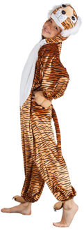 Boland Tijger kostuum - onesie - dierenpak - kinderen - carnaval Bruin