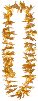 Boland Toppers - Hawaii krans/slinger - Tropische kleuren goud - Bloemen hals slingers
