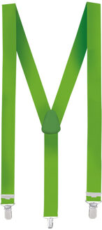 Boland Verkleed bretels - Neon groen - voor volwassenen - felle kleur - carnaval
