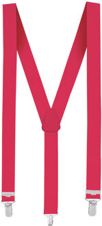 Boland Verkleed bretels - Neon roze - voor volwassenen - felle kleur - carnaval