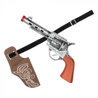 Boland Verkleed cowboy holster met een revolver/pistool voor kinderen - Verkleedattributen