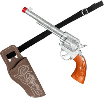 Boland Verkleed cowboy holster met een revolver/pistool voor volwassenen Multi