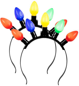 Boland Verkleed diadeem/haarband - 2x - feestlampjes - volwassenen - Carnaval