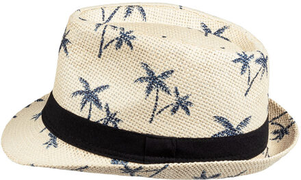 Boland Verkleed hoedje voor Tropical Hawaii party - palmbomen print - volwassenen - Carnaval