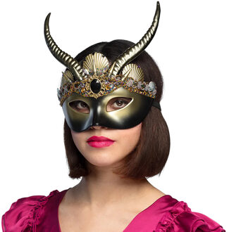 Boland Verkleed oogmasker Voodoo?Yemoja?- met hoorns - volwassenen - Halloween masker Venitiaans