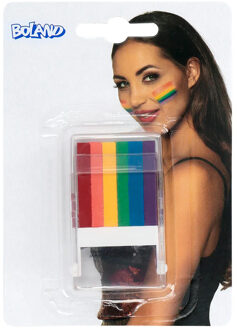 Boland Verkleed Schmink stick Regenboog - Pride/Rainbow feest - festival/thema feest Multi