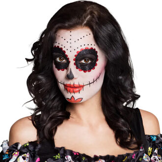 Boland Verkleed Schminkset Day of the Dead - Carnaval/Halloween - met strass steentjes
