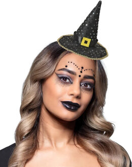 Boland Verkleed Schminkset Gothic heks - incl heksenhoed diadeem - volwassenen - Halloween