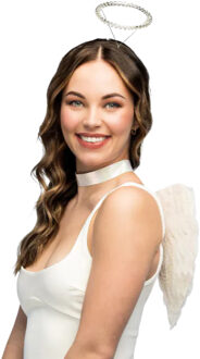 Boland Verkleed set engel - 3delig - wit - Engelen vleugels