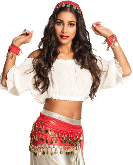 Boland Verkleed set Harem danseres rood Multi