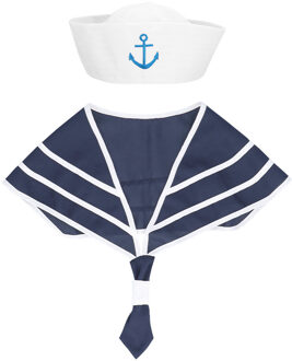 Boland Verkleed set Matroos - heren - Carnavalskleding - 2 delig - Matrozen pakje Multi