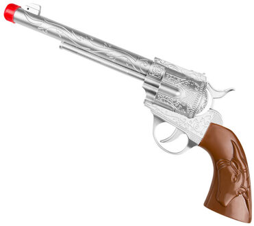 Boland Verkleed speelgoed Cowboy pistool/revolver - kunststof - 28cm - wapens Multi