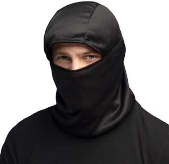 Boland Verkleed speelgoed hoed/kap - Ninja outfit - zwart - voor volwassenen